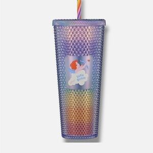 Colorful Textured Tumbler with Straw